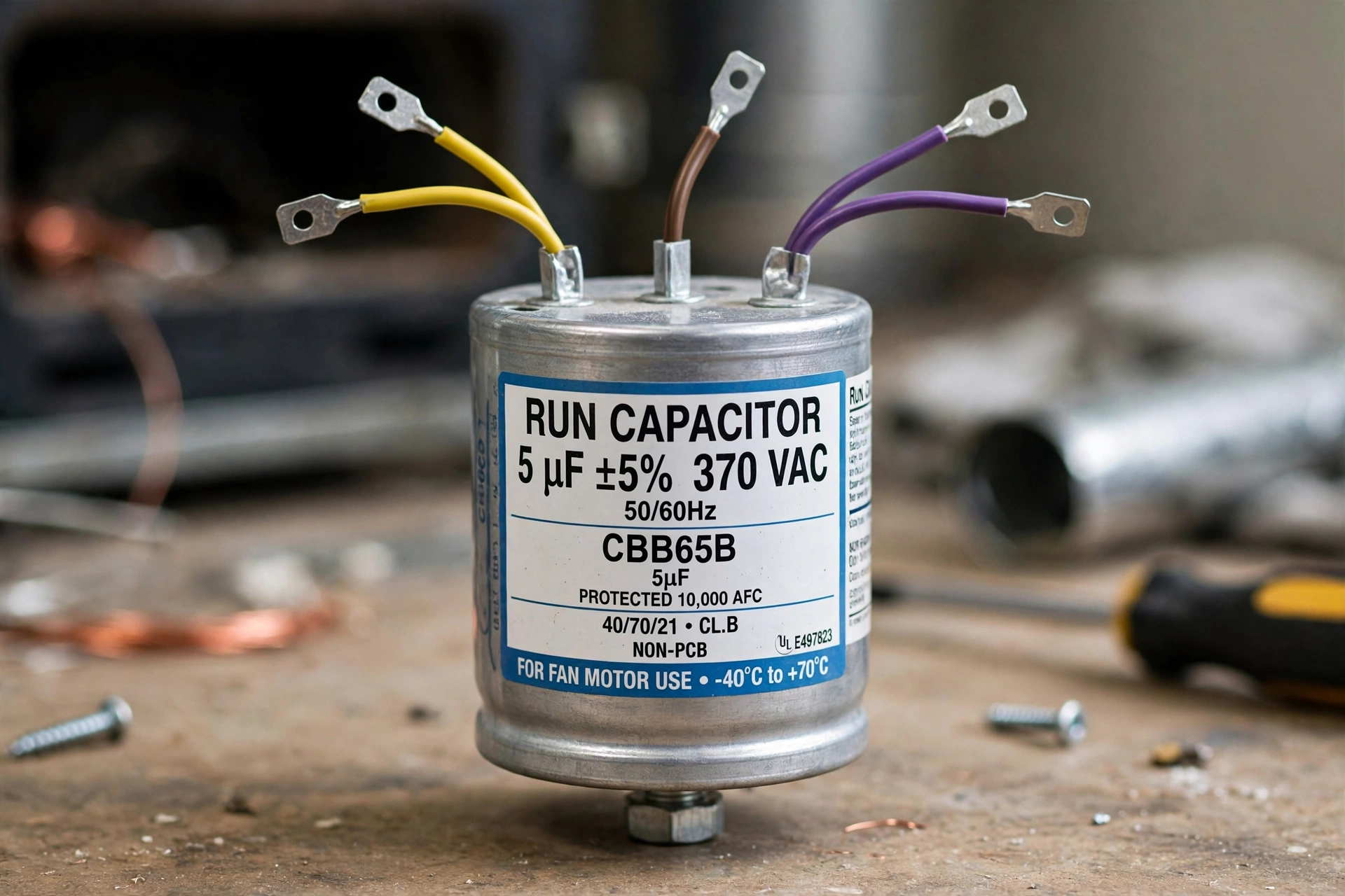 Capacitor round hvac for furnace service in Leesburg VA