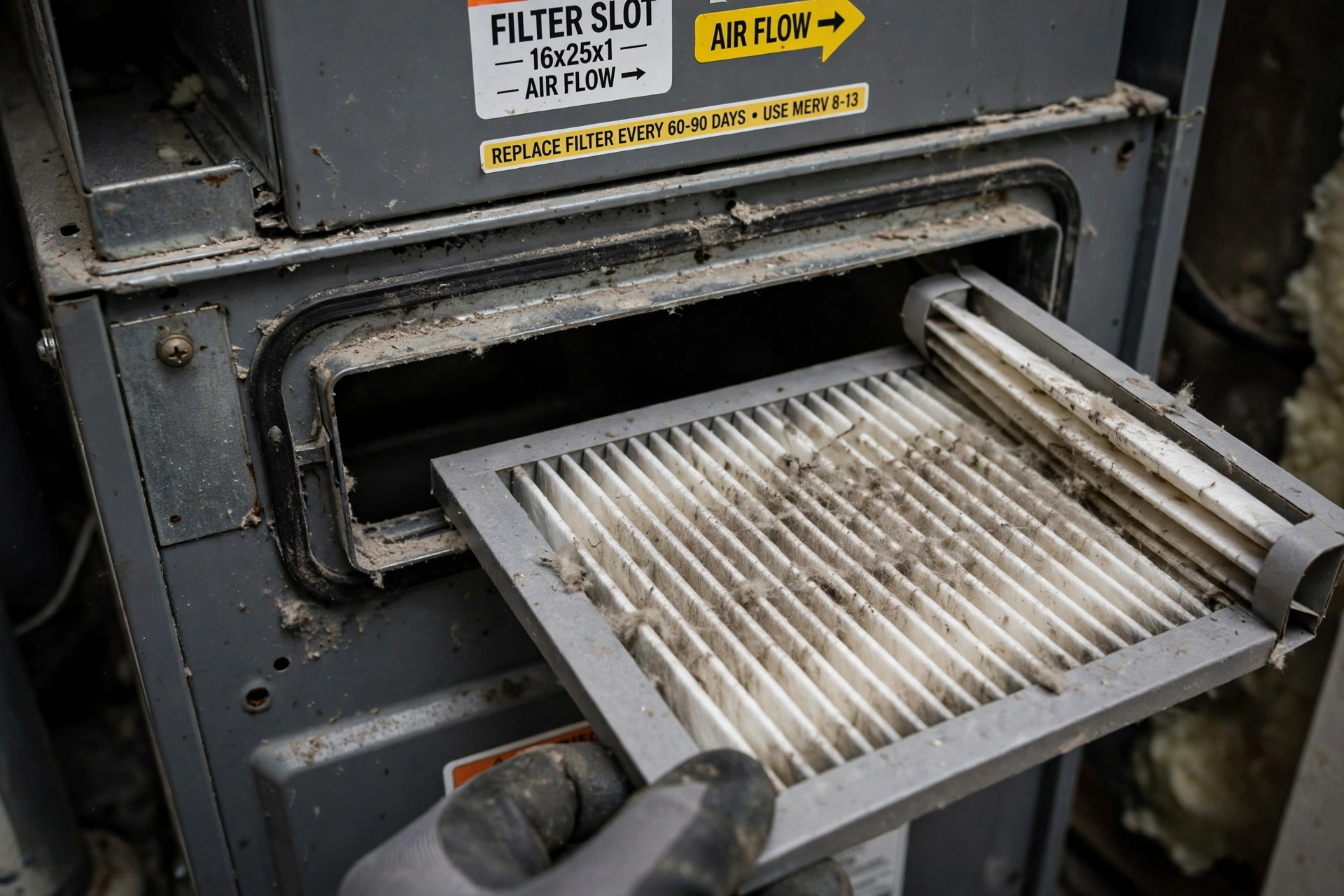 Furnace filter slot for furnace service in Leesburg VA