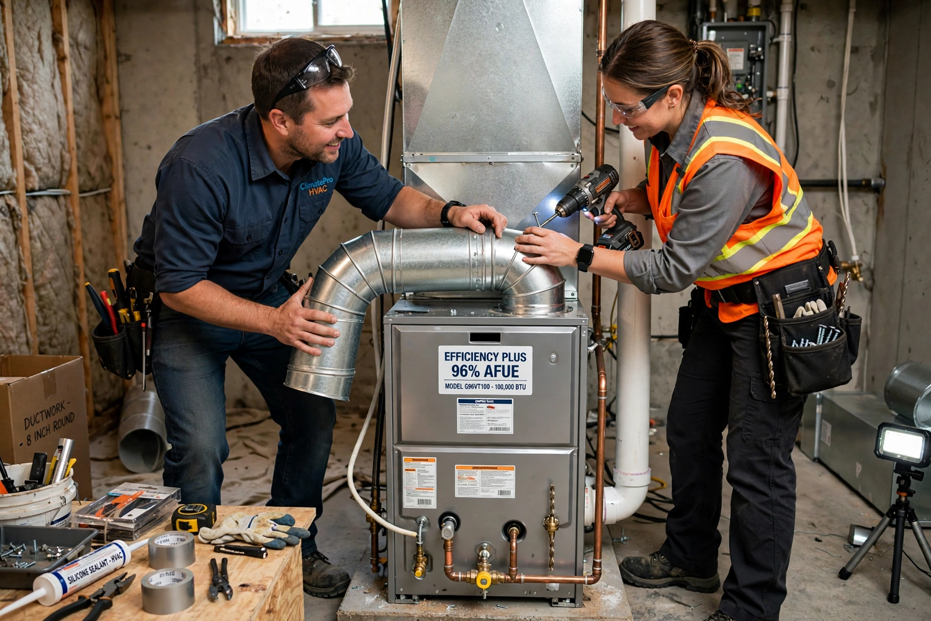 Furnace install crew two for furnace service in Leesburg VA