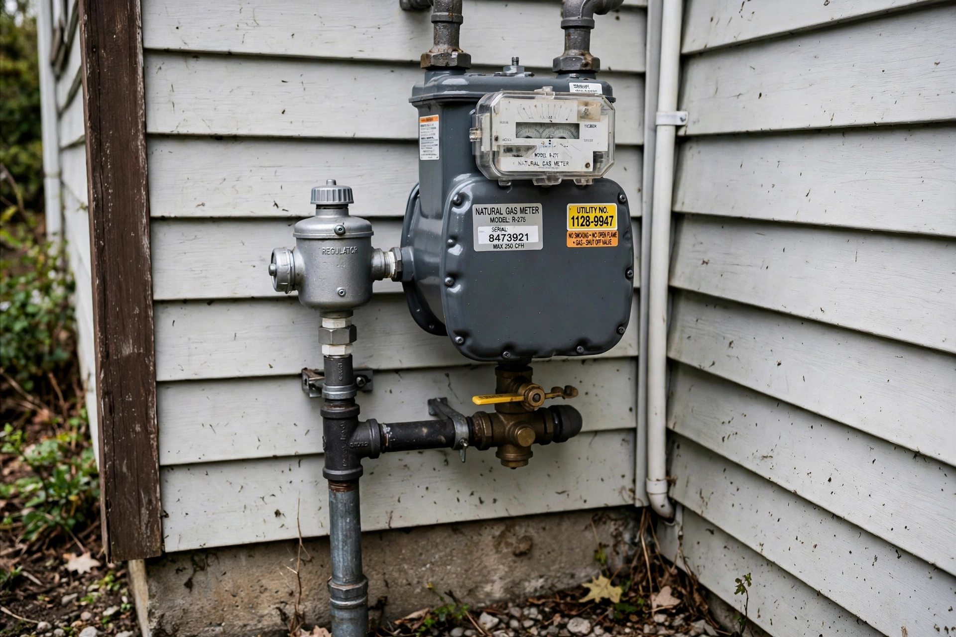 Gas meter outside for furnace service in Leesburg VA